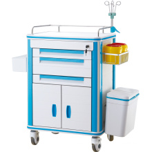 ABS 5 Layers Hospital Clinical Patient Treatment Nursing Emergency Trolley